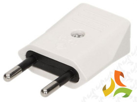 Wtyczka płaska bez uziemienia 10A 250V biała OR-AE-1374 ORNO