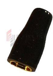 ZKF-2.5mm2-6.3BK Konek. żeński złocony, czarna osłonka