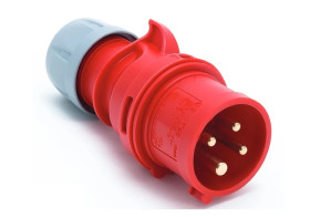 Wtyczka przenośna 16A 4P 400V czerwona IP44 SHARK 014-6