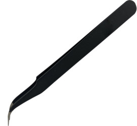 ESD tweezers, uninsulated, antimagnetic, carbon steel, 120 mm, BYB-7-30L0116