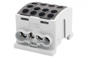 Zacisk HLK 125A-4 (1x35,3x25 / 1x35,3x25) Al/Cu - czarny