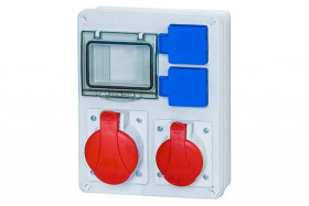 Rozdzielnica budowlana SYCYLIA 1x5P 16A 1x5P 32A 2x2P+Z 4 moduły ITALINE ITA00116 ELIT50526