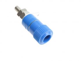 Gniazdo bananowe AL2437 niebieskie 4mm (2szt)