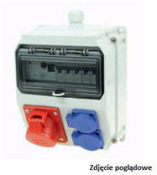 Rozdzielnica budowlana RB 9M gniazda 1x32A/5 2x250V IP54 LUBLIN 9035311W PCE