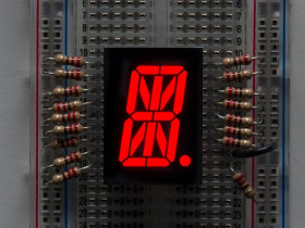 Adafruit Red Hex-Segment Single Digit - 0.8" Tall Common Cathode