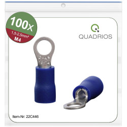 Quadrios 22C446 Ring Terminal Blue 2.5mm&#xB2; Dia. 4.3mm 1 Set