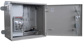 Rozdzielnica licznikowa, złącze pomiarowe na elewacje + listwa zaciskowa ZP40x40-1P3F-0_LZ-RB_0-E