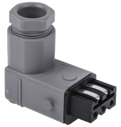 Złącze przemysłowe - zasilające 16A Wtyczka, gniazdo 250 V, 400 V Żeński Hirschmann Szary Montaż na kablu