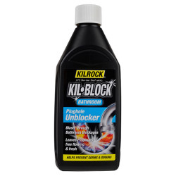 Kilrock KBBATHROOM Kil-Block Bathroom Plughole Unblocker 500ml
