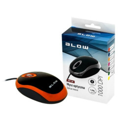 Mysz optyczna MP-20 pomarań USB BLOW 070801