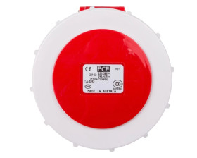 Gniazdo tablicowe 32A 5P 400V /75x75/ czerwone IP67 POWER TWIST 3252-6
