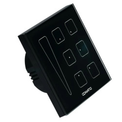 Wyłącznik dotykowy szklany panel sterujący DALI-2 IQswitch.106LS czarny Comatiq