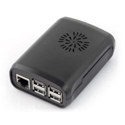 Obudowa Raspberry Pi Model 3B+/3B/2B - czarna z wentylatorem