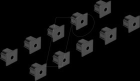 64245 Dust protection for RJ12 jack without handle, black, 10 pieces