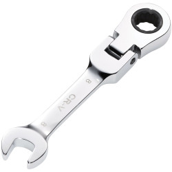 Draper 27949 HI-TORQ&#xAE; Metric Stubby Flexi Head Ratchet Spanner 8mm