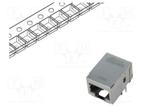 Złącze RJ45 gniazdo MXMag PIN 8 Kat 5 ekranowane złocony 93753-5320