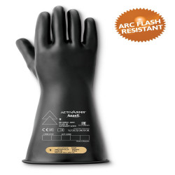 Rękawice elektroizolacyjne rozmiar: 9 materiał: Naturalny lateks kauczukowy zastosowanie: Bezpieczeństwo elektryczne