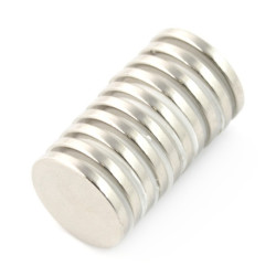 Magnes neodymowy okrągły - 17x2mm - 10szt.