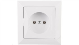 Opal Gniazdo Pojedyncze B/U Białe Gpt-15 Op