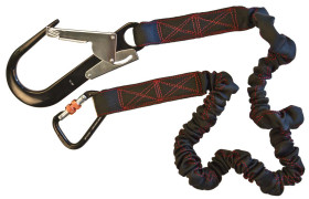 Lonża z pojedynczą końcówką, Karabińczyk, Pojedynczy