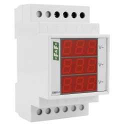 Woltomierz 3-fazowy wskaźnik napięcia 100-300V F&F DMV-3