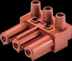 92.031.3858.0 Socket, 3-pin, brown, screw connection