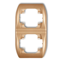 TREND Ramka pionowa podwójna złoty metalik 8RV-2