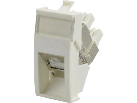 Gniazdo internetowe 1x RJ45 STP kat.6A ekranowane moduł 1M 22,5x45 biały DataGate Molex
