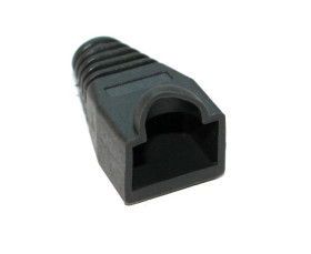 Osłonka wtyku RJ45 z odgiętką (10szt) czarna
