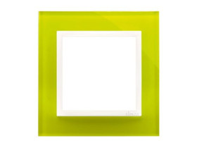 SIMON 54 Ramka 1 pojedyncza Nature-Szkło LIMONKOWY SORBET IP20/IP44* (*IP44-należy zastosować uszczelkę ramki DUN1) DRN1/90 KONT