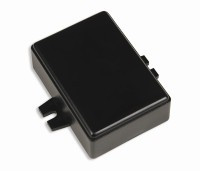 KM-27 Obudowa z tworzywa KM27 wymiary: 66x47x24mm - pełna - uszy na dłuższej krawędzi - czarna - ABS