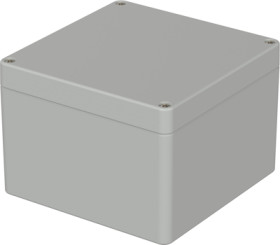 PC enclosure, (L x W x H) 122 x 120 x 85 mm, light gray (RAL 7035), IP65, 02227000