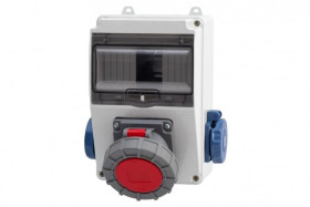 Rozdzielnica LAGO 7M - gniazda 16/5, 2x230V IP65 /7 modułów/