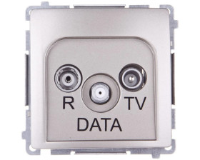 Simon Basic Gniazdo antenowe RTV/DATA satynowe BMAD.01/29