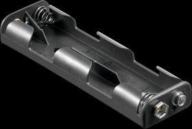 Holder for 4 Mignon batteries (AA), push-button