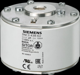 NH fuse NH3, 630 A, aR, 600 V (DC), 690 V (AC), 120 kA breaking capacity, 3NC3236-6U