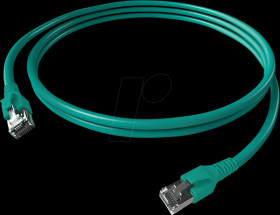 CP1KTBTBT0010 Cat.6a patch cable, S/FTP, FlexBoot, turquoise, 1 m