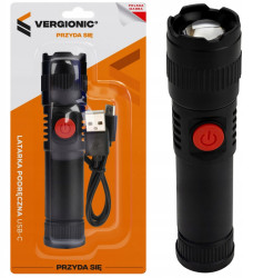 Latarka ręczna 2W USB-C Vergionic CB-60009
