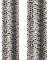 Metal braided sleeve, inner Ø 20 mm, range 16-27 mm, silver, -50 to 250 °C, 1 4050 101 025