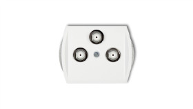 Trend Gniazdo Multimedialne 3F Data (Upc) Biały Gmu