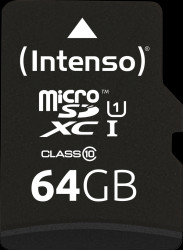 3423490 Micro SDXC card, 64 GB, Intenso Class 10