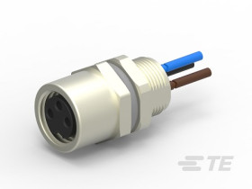 Złącze wielostykowe przemysłowe 3-pinowe M8 Montaż przedni Gniazdo TE Connectivity