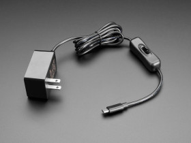 Adafruit Wall Power Supply with USB C - 5V 3A Output and Switch