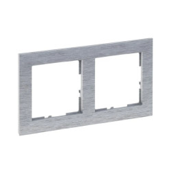 SUNO Ramka dwukrotna aluminium szczotkowane 721562