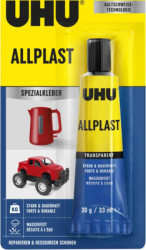 Universal adhesive 30 g syringe, UHU ALLPLAST 30G BLISTERKARTE