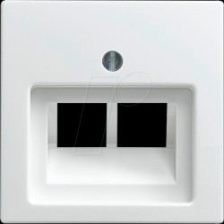 1803-02-914 Zentralscheibe balance® SI für 2x RJ45, alpinweiß
