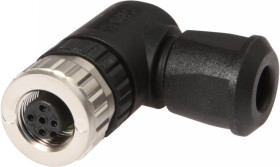 VK003520, Gniazdo kablowe, złącze śrubowe, Ø4-8mm, 7.5A, 250V, -30-130C, M12 żeńskie 4pin, IP67, PA 6