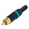 RCA wtyk na kabel zielony - NEUTRIK NYS373-5