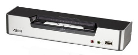 Przełącznik KVM 3.5 mm Stereo CS1642A, 2-portowy USB, Aten DVI