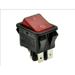 Przełącznik R2101C5LBR9NW ON-OFF Czerwony 2 tory podśw. neon